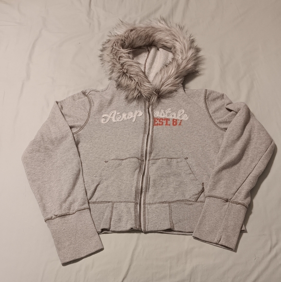 Custom Y2K Aeropostale fur hoodie - Picture 1 of 7